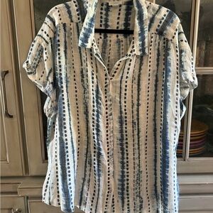 Sundance Linen Blend Top XXL